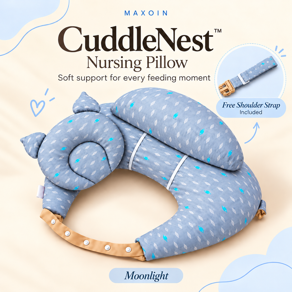 MAXOIN CuddleNest™ Nursing Pillow