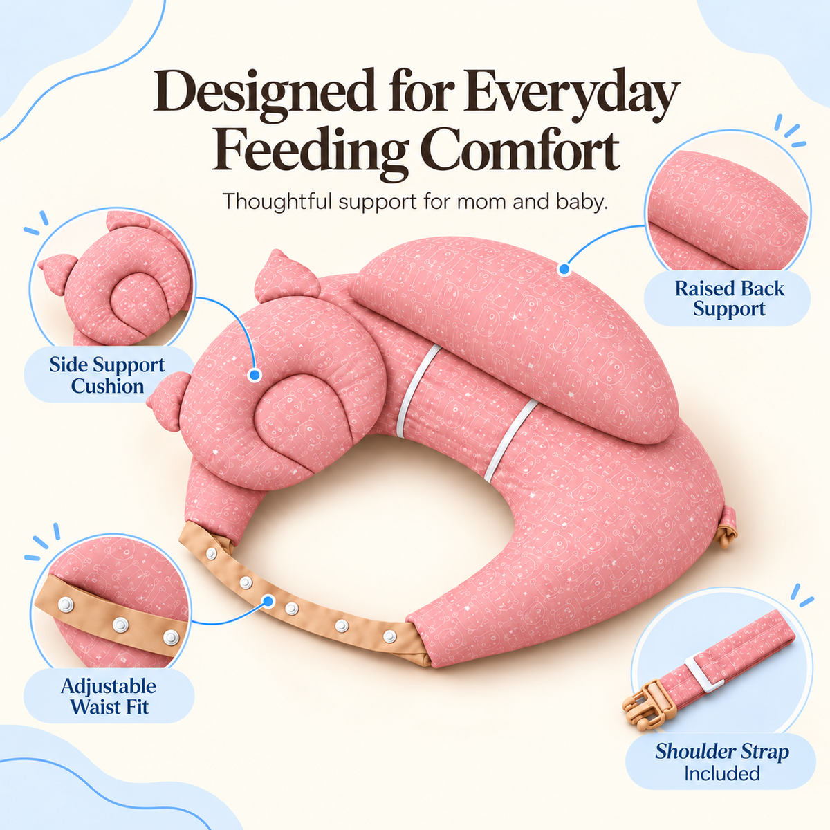 MAXOIN CuddleNest™ Nursing Pillow