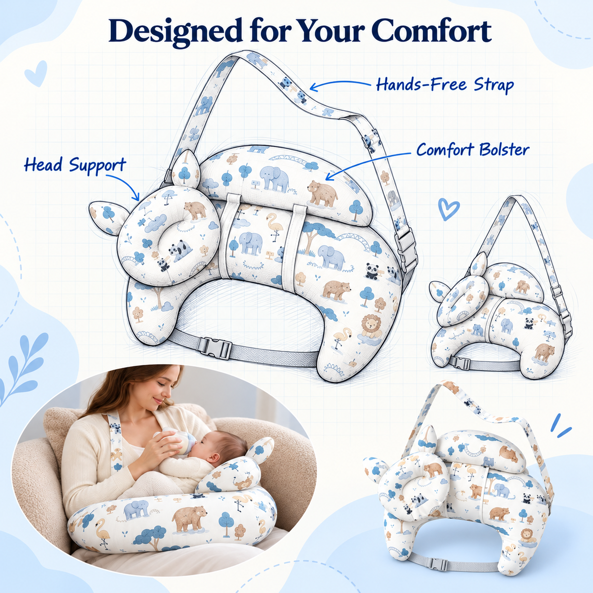 MAXOIN CuddleNest™ Nursing Pillow